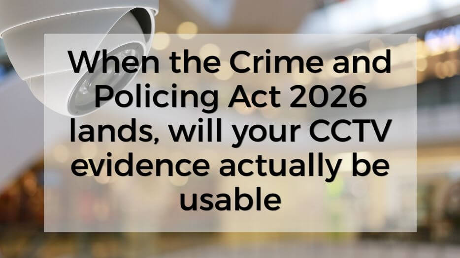 When the Crime and Policing Act 2026 lands, will your CCTV evidence actually be usable
